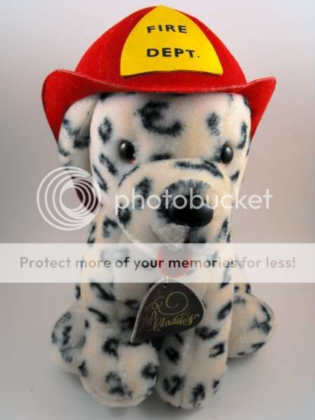 Dakin Vintage Plush Dalmatian Fire Dept. Dog 11 1988  